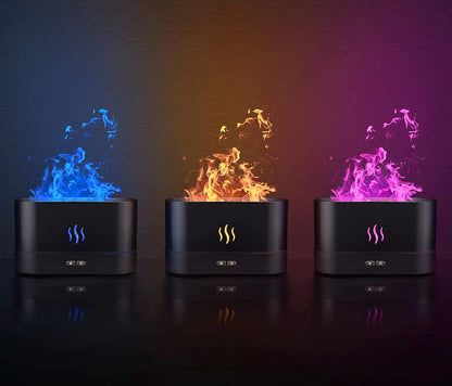 KINSCOTER Aroma Diffuser Air Humidifier Ultrasonic Cool Mist Maker Fogger Led Essential Oil Flame Lamp Difusor