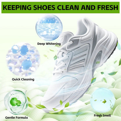 4-in-1 Premium Shoe Cleaning Kit | Foam Cleaner, Brush, Microfiber Towel & Stain Wipes for Sneakers, Leather, Canvas & Suede