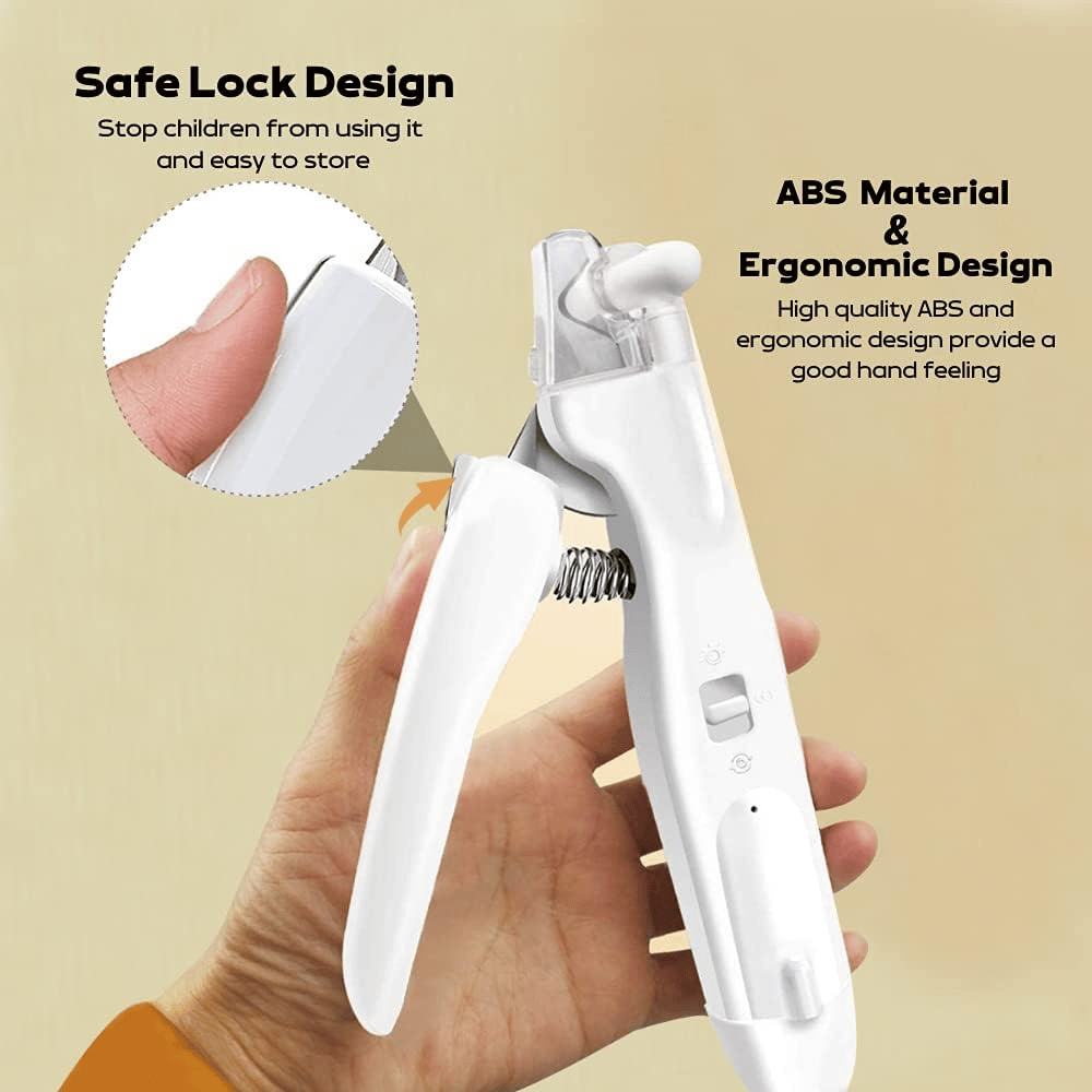 2 IN 1 Pet Nail Clipper, with LED Light for Pet with the light Nails,Precise Cat & Dog Nail Trimmer For Safe
