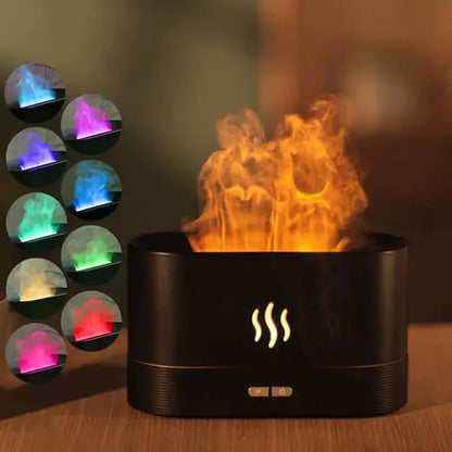 KINSCOTER Aroma Diffuser Air Humidifier Ultrasonic Cool Mist Maker Fogger Led Essential Oil Flame Lamp Difusor
