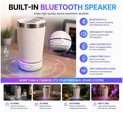 🔊 LED Bluetooth Speaker Tumbler – Smart Cup With Music & RGB Light