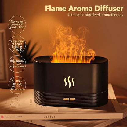 KINSCOTER Aroma Diffuser Air Humidifier Ultrasonic Cool Mist Maker Fogger Led Essential Oil Flame Lamp Difusor