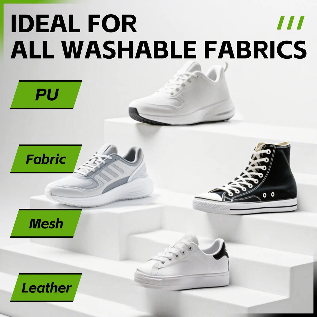 4-in-1 Premium Shoe Cleaning Kit | Foam Cleaner, Brush, Microfiber Towel & Stain Wipes for Sneakers, Leather, Canvas & Suede