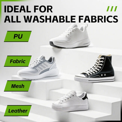 4-in-1 Premium Shoe Cleaning Kit | Foam Cleaner, Brush, Microfiber Towel & Stain Wipes for Sneakers, Leather, Canvas & Suede