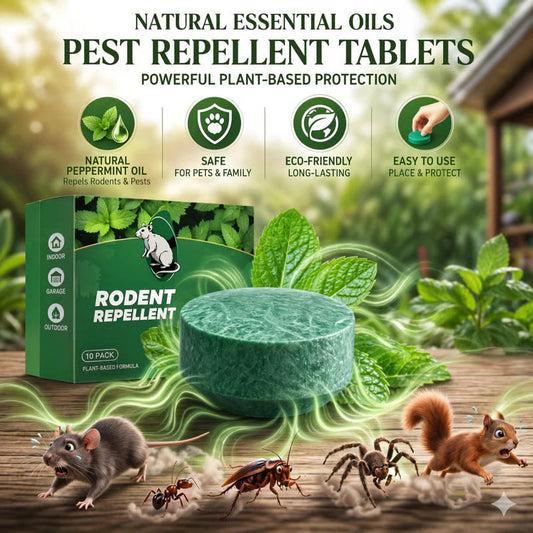 🦟 50% OFF NOW!🔇 🟢 Natural Peppermint Rodent Repellent Tablets – 10 Pack