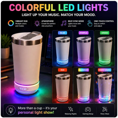 🔊 LED Bluetooth Speaker Tumbler – Smart Cup With Music & RGB Light