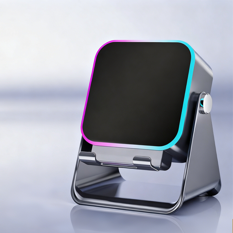 5-in-1 Smart Wireless Bluetooth Speaker – Auto Phone Playback, RGB Light, Adjustable Stand & Power Bank