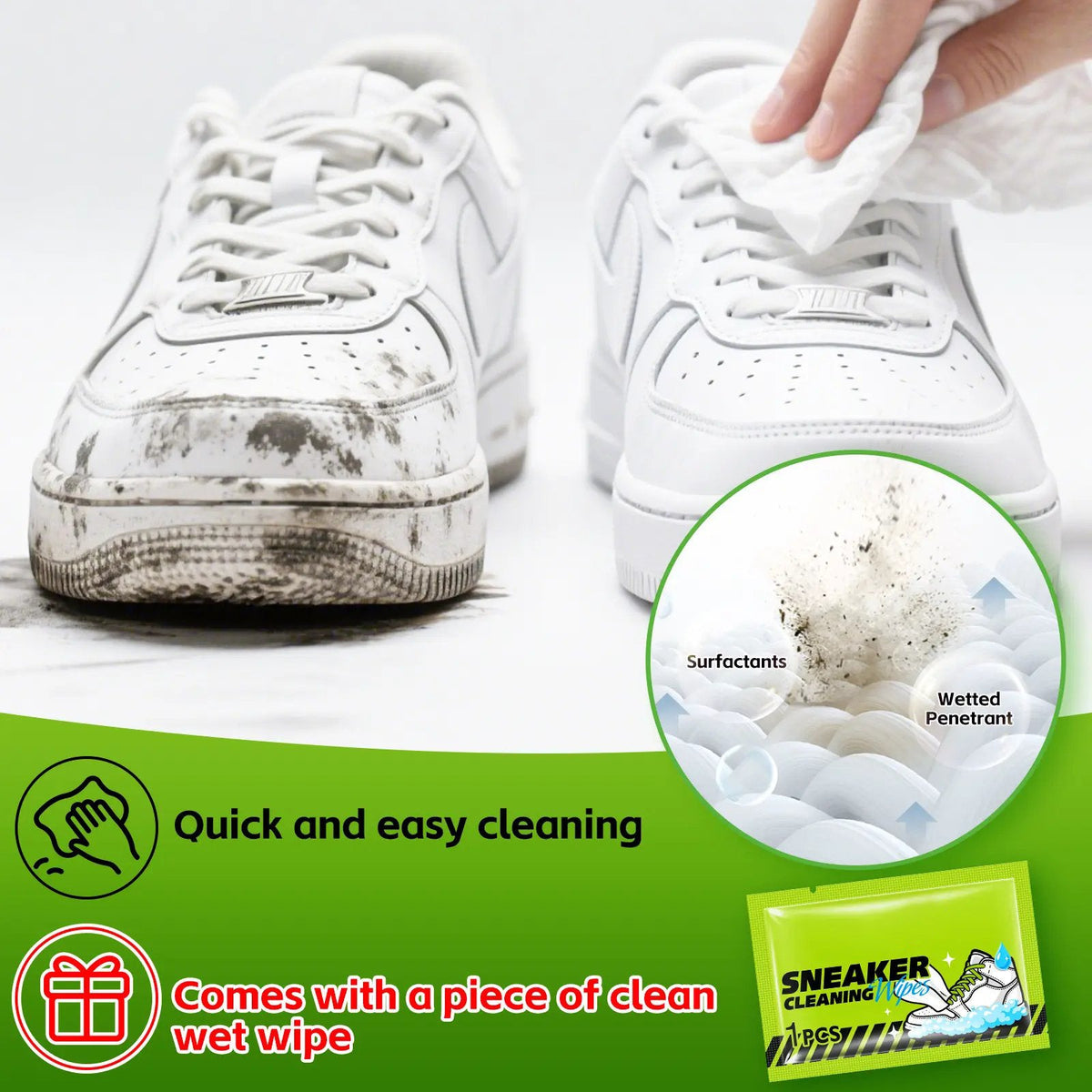 4-in-1 Premium Shoe Cleaning Kit | Foam Cleaner, Brush, Microfiber Towel & Stain Wipes for Sneakers, Leather, Canvas & Suede