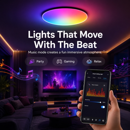 Rechargeable Motion Sensor Shower Light – IP65 Waterproof RGB Ceiling Light with 10000mAh Battery