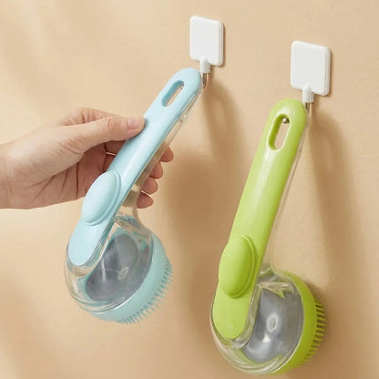 2-in-1 Pet Bath & Grooming Brush with Soap Dispenser