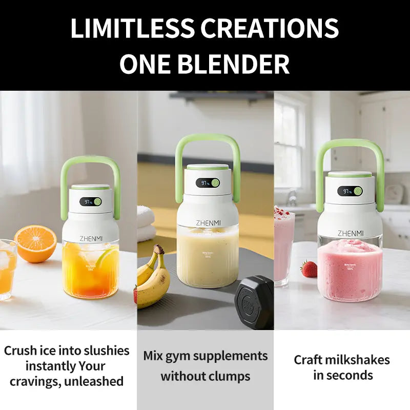 Cordless Blender 33oz BPA-Free for Smoothies & Ice