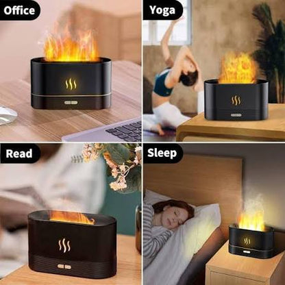 KINSCOTER Aroma Diffuser Air Humidifier Ultrasonic Cool Mist Maker Fogger Led Essential Oil Flame Lamp Difusor