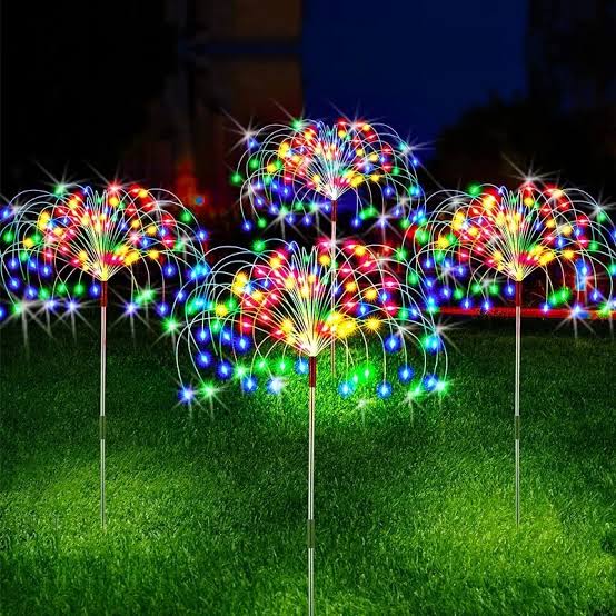 Outdoor LED Solar Firework Lights Garden Decoration Fairy Lights Waterproof Dandelion Lawn Lamp for Garden Landscape Lawn Decor