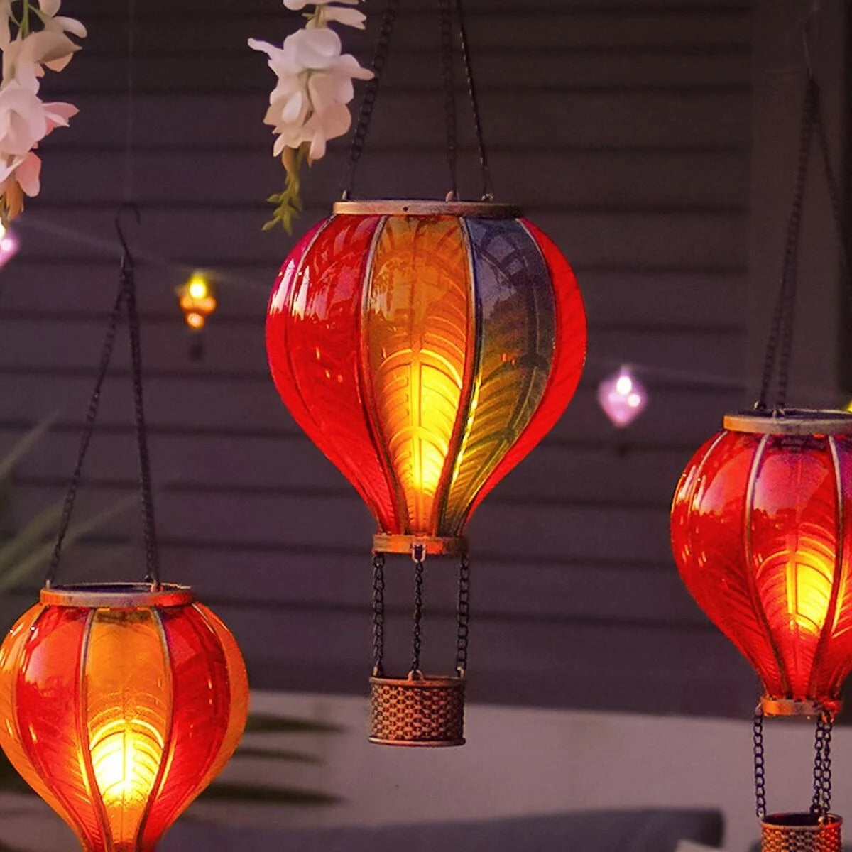 🎁 Free Shipping 🔥Solar Hanging Rainbow Balloon Lantern
