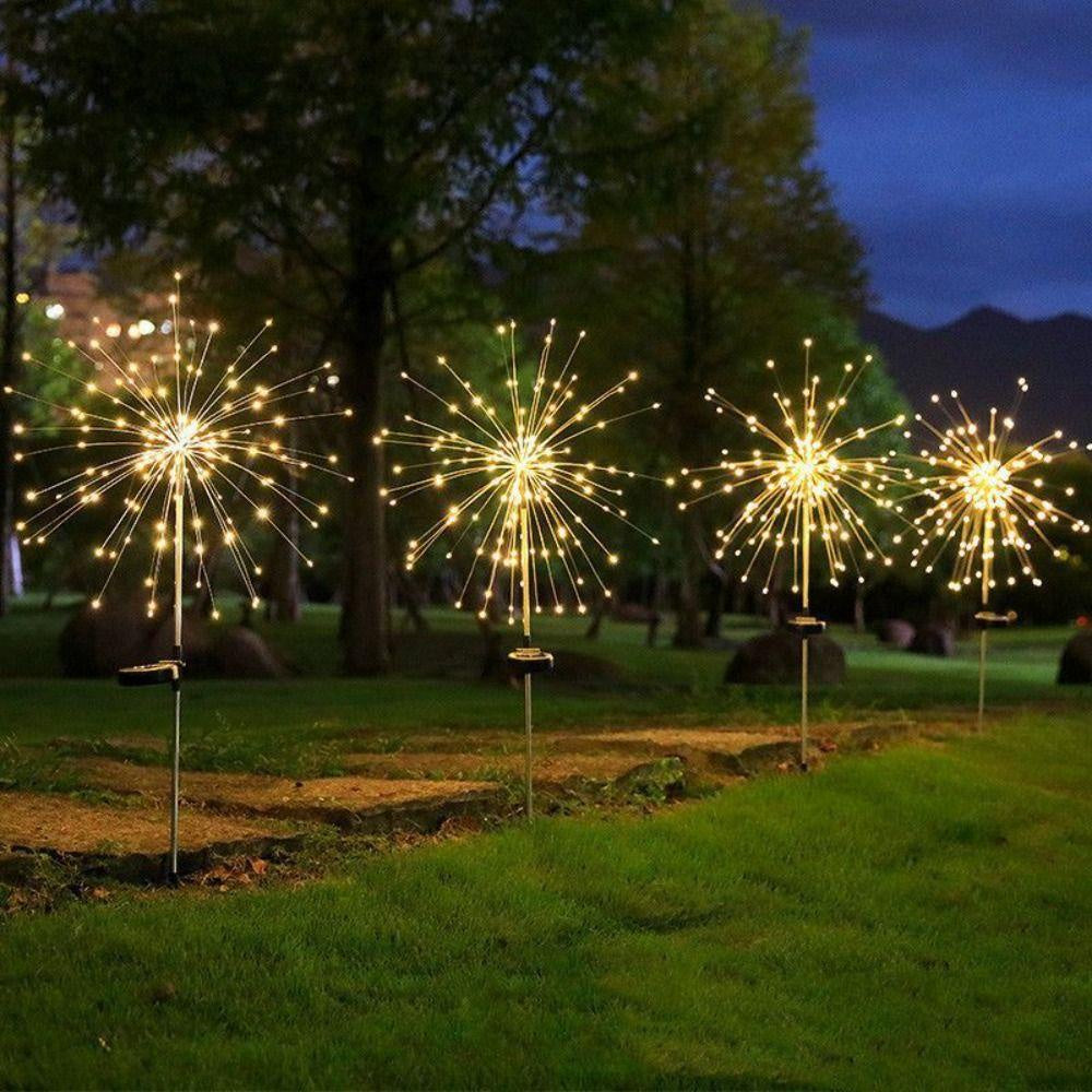 Outdoor LED Solar Firework Lights Garden Decoration Fairy Lights Waterproof Dandelion Lawn Lamp for Garden Landscape Lawn Decor