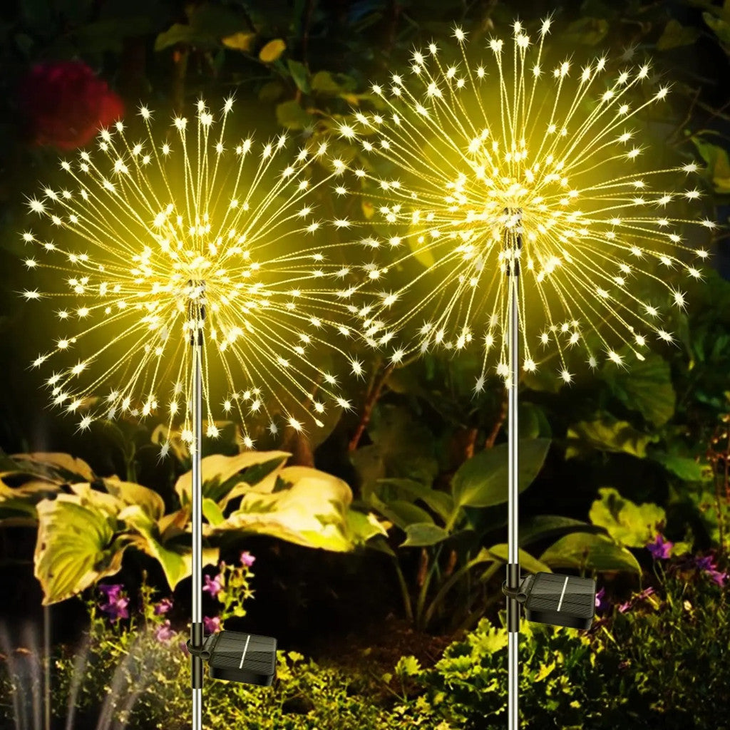 Outdoor LED Solar Firework Lights Garden Decoration Fairy Lights Waterproof Dandelion Lawn Lamp for Garden Landscape Lawn Decor